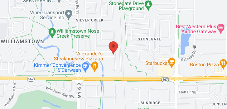 map of 87 SILVER CREEK  Boulevard NW